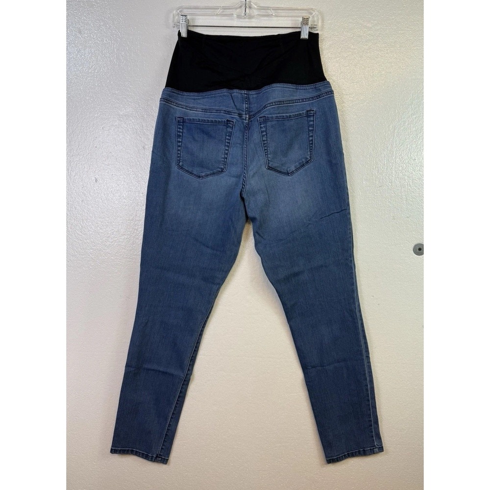 Isabel Maternity Ingrid & Isabel Leggings Size 12 Blue Stretch Denim Taper Ankle